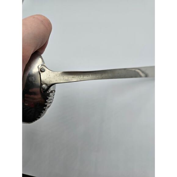 Vintage Straining Ladle Stainless Steel Mid Century Silver - Picture 5 of 5